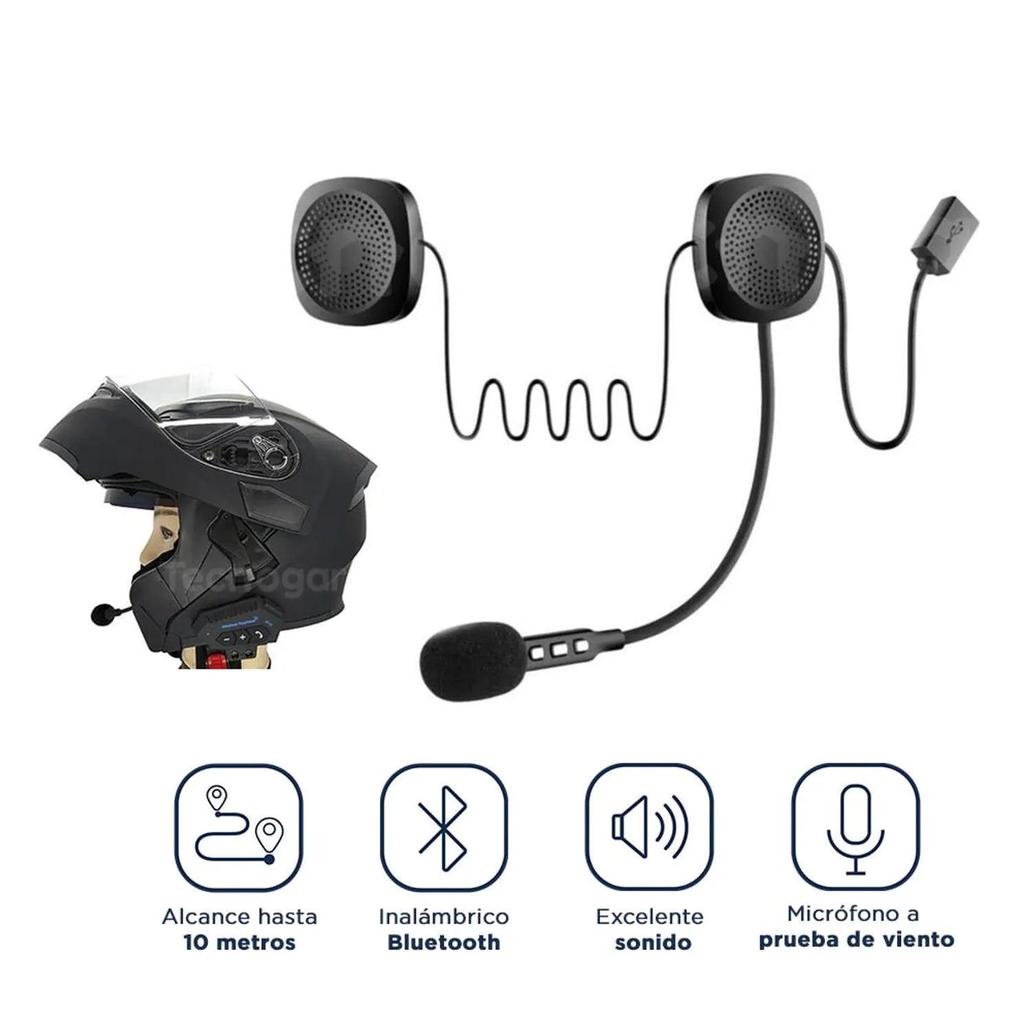AURIX™ AUDIFONOS PRO PARA CASCO + ENVIO GRATIS